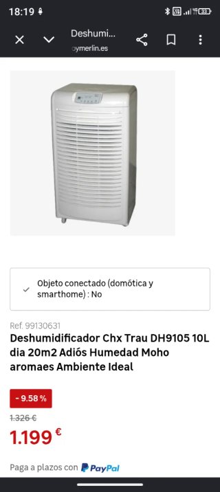 Deshumidificador Chx Trau DH9105 10L