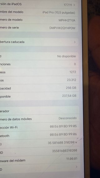 Apple iPad Pro A1709 4G Plata