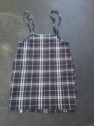 Vestido SHEIN cuadros negro XS