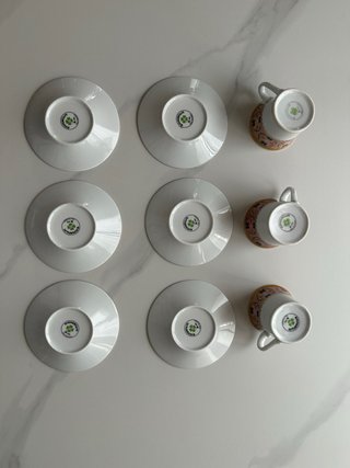 Set Tazze e Piattini Caffè Porcellana