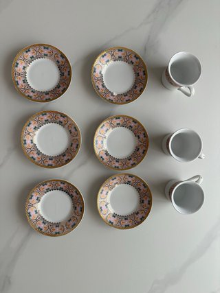 Set Tazze e Piattini Caffè Porcellana