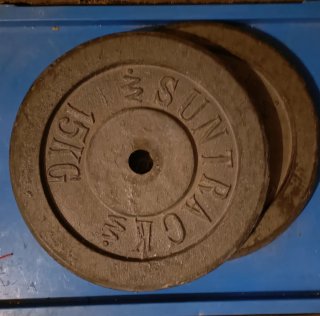 2 discos de pesa 15 Kg SUNTRACK