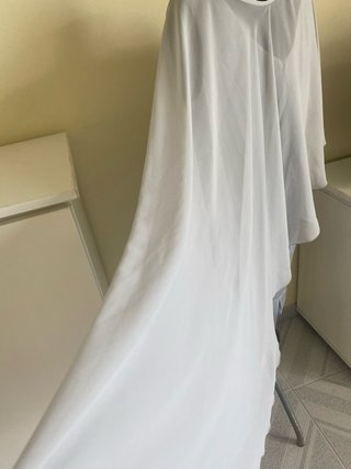 Abito da cerimonia argento con scialle