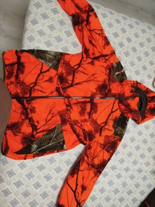 Chaqueta Solognac Naranja Camuflaje