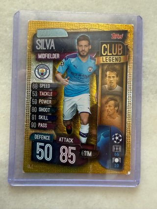 Carta Futbolista David Silva Topps Club Legend