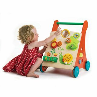 Correpasillos Madera Activity Walker Leaf Toys
