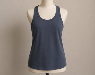 Camiseta tirantes Mango azul talla L
