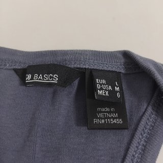 Camiseta tirantes Mango azul talla L