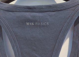 Camiseta tirantes Mango azul talla L