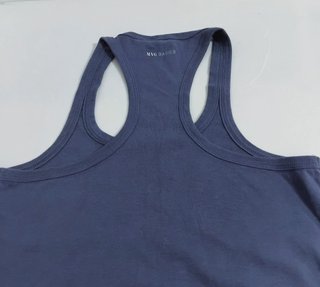 Camiseta tirantes Mango azul talla L