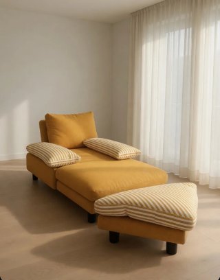 Sofá Chaise Longue Amarillo