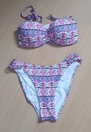 Bikini push up estampado