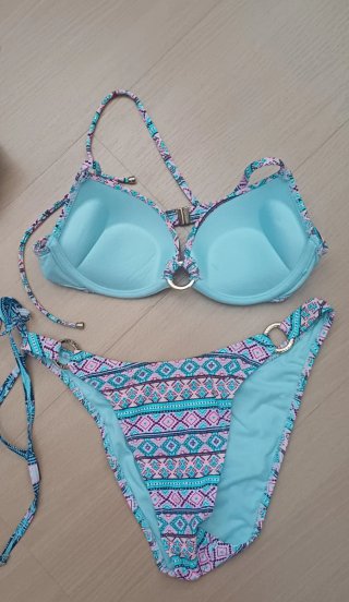 Bikini push up estampado