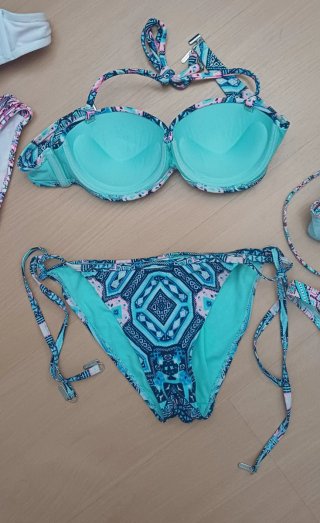 Bikini push up estampado