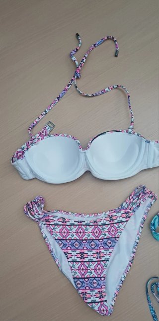 Bikini push up estampado