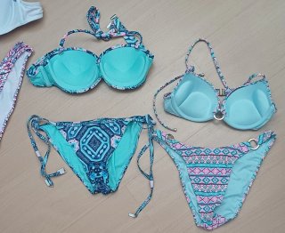 Bikini push up estampado