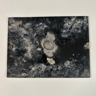 Placa metal esmaltado antigua 20x15 cm