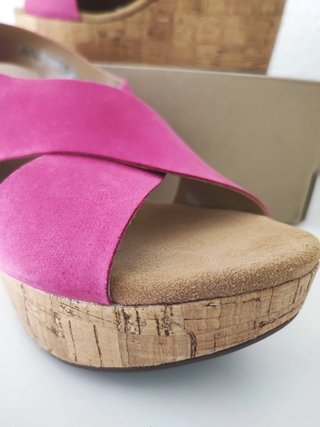 Sandalias Clarks Cuña Corcho T39.5