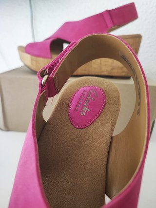 Sandalias Clarks Cuña Corcho T39.5