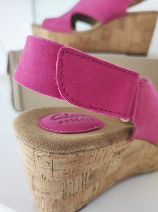 Sandalias Clarks Cuña Corcho T39.5