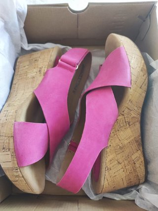 Sandalias Clarks Cuña Corcho T39.5