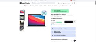 Portátil Apple MacBook Air M1 84% batería original