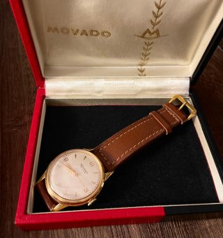 Orologio Movado Fab Suisse vintage con scatola 50s
