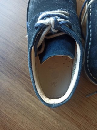 Zapatos azules de ante. OTS piel talla 24