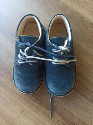 Zapatos azules de ante. OTS piel talla 24
