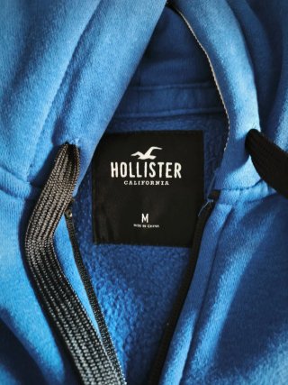 Sudadera Hollister Azul con Cremallera