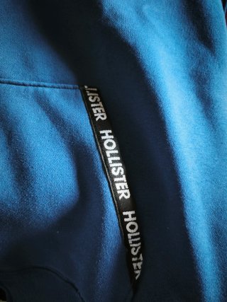Sudadera Hollister Azul con Cremallera