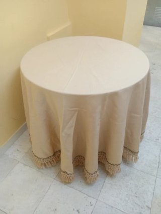 Faldillas mesa camilla 80 cm beige