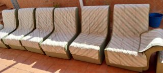 Sofá modular 6 plazas + mesita auxiliar