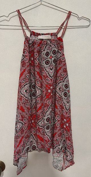 Camiseta tirantes halter Promod estampado paisley