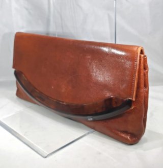 Pochette vintage anni 80 marrone