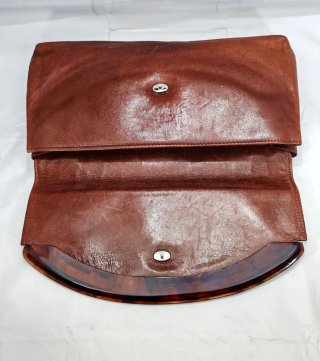 Pochette vintage anni 80 marrone