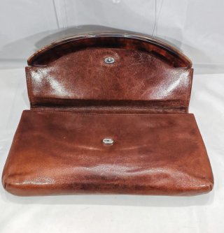 Pochette vintage anni 80 marrone