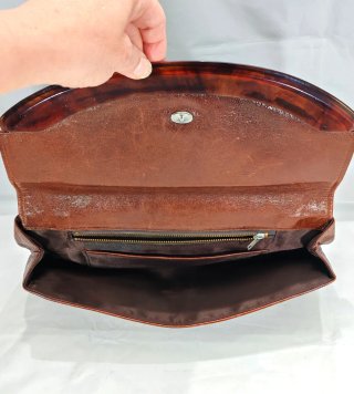 Pochette vintage anni 80 marrone