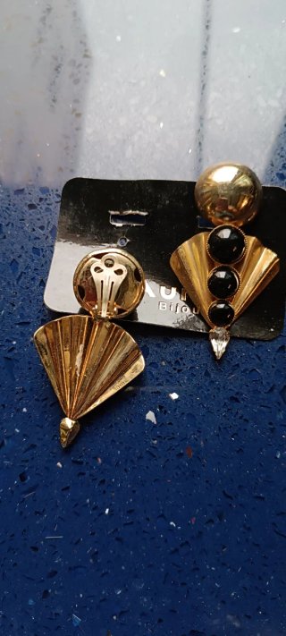 Lote Pendientes Grandes Dorados y Negros