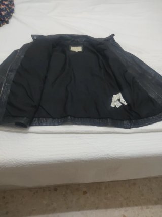 Chaqueta Piel Negra Bershka Mujer Talla S