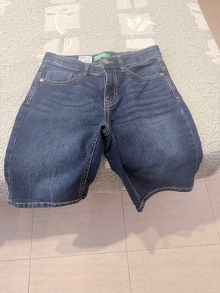 2 Bermudas Vaqueras Niño Benetton/Zara Talla M