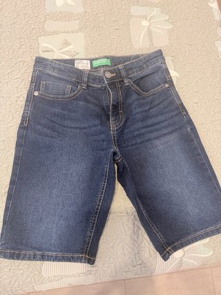 2 Bermudas Vaqueras Niño Benetton/Zara Talla M