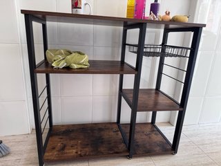 Mueble auxiliar cocina madera y metal