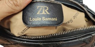 Bolso Piel  Louie Samani Negro.ultimo precio