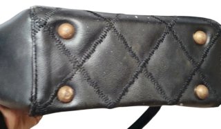 Bolso Piel  Louie Samani Negro.ultimo precio