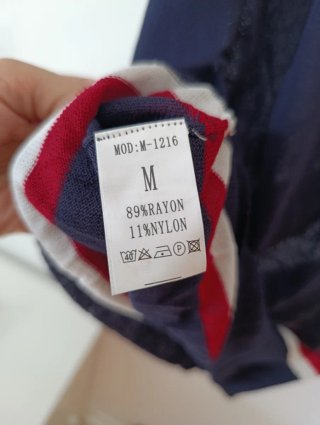 Jersey fino azul y rojo