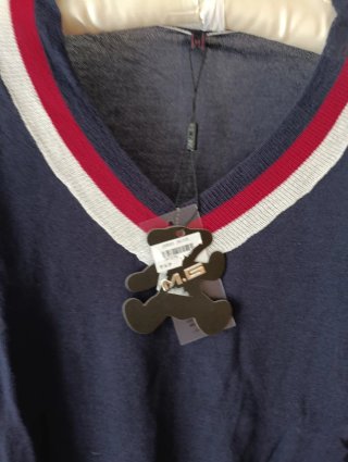 Jersey fino azul y rojo