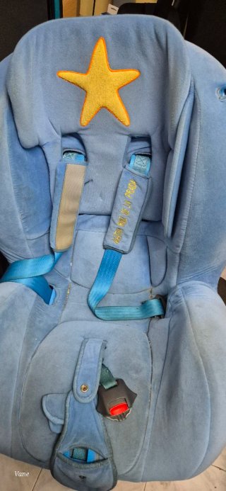 Silla coche bebé azul con estrella