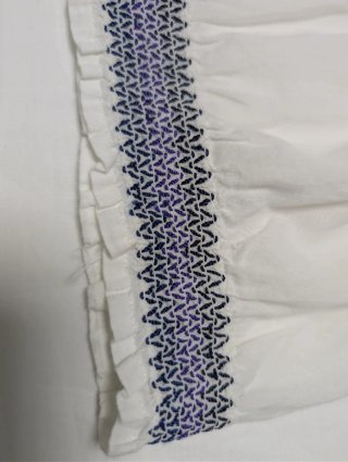 Blusa ibicenca bordada azul
