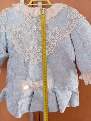 Traje de Fallera Infantil Azul y Plata